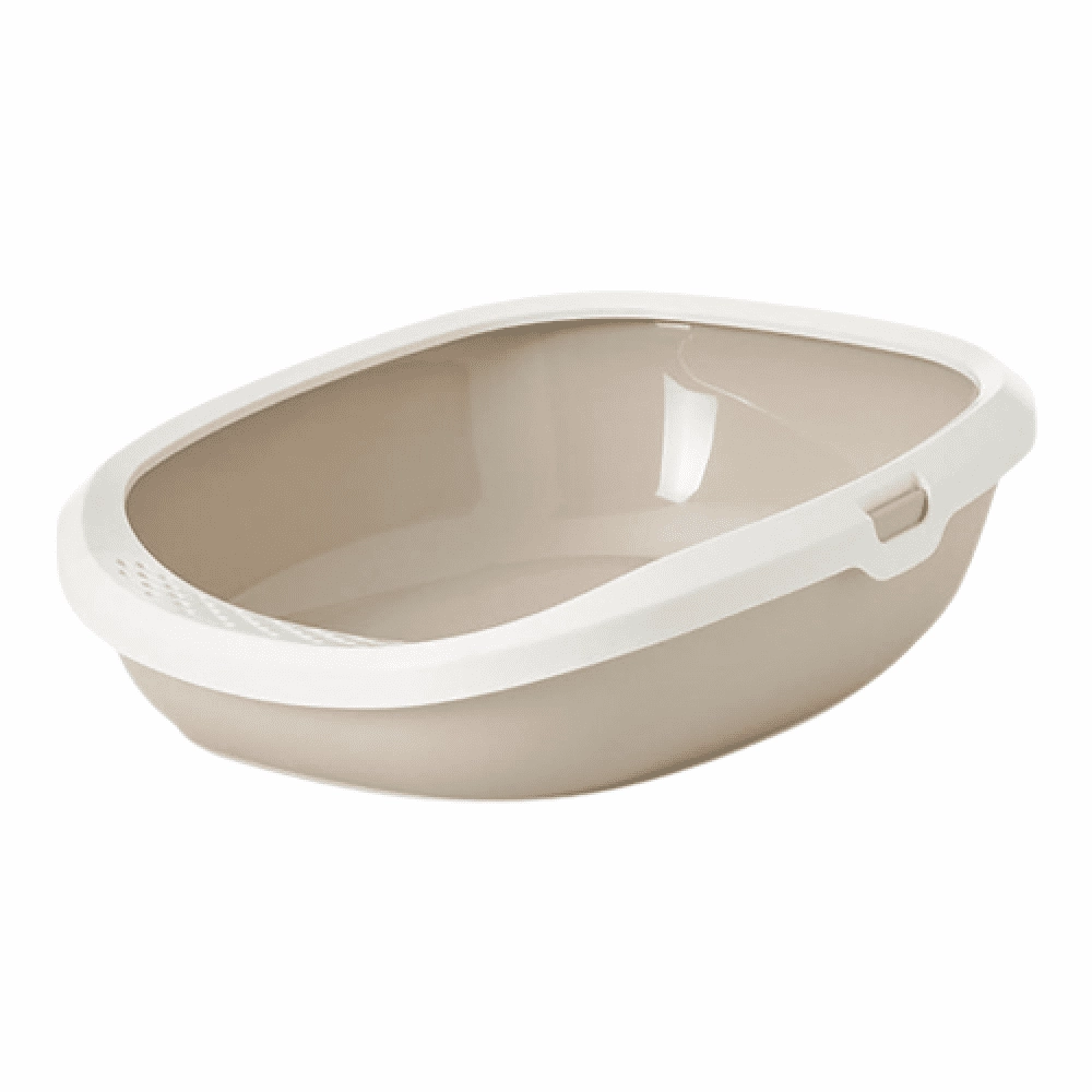 Savic Gizmo Litter Tray with Rim for Cats (Mocha) covered litter box,cat toilet,self cleaning litter box
