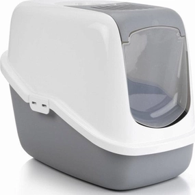Savic Nestor Toilet Home for Cats (Cold Grey) covered litter box,cat toilet,self cleaning litter box