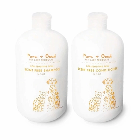 Scent Free Dog Shampoo/Conditioner Set dog brush,grooming comb,pet trimming kit