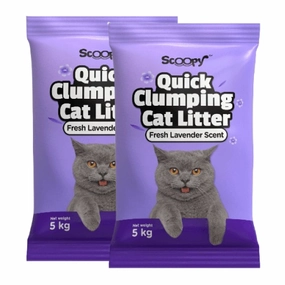 Scoopy Cat Litter | Lavender Scented | 100% Natural Indian Brown Sand (10kg) cat waste,cat garbage bin,cat waste disposal