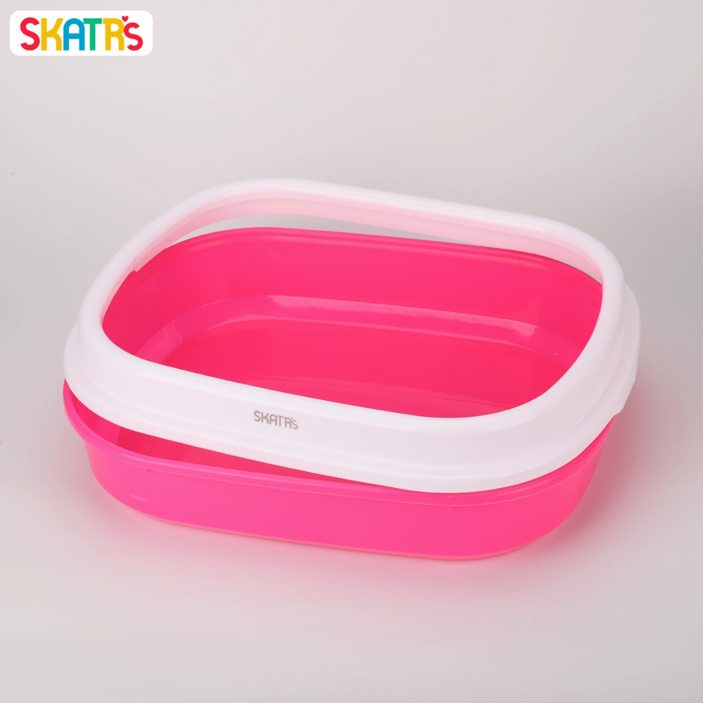 Scoopy Lavender Scented Natural Indian Brown Sand Litter & Skatrs Pink Litter Tray Cat Combo