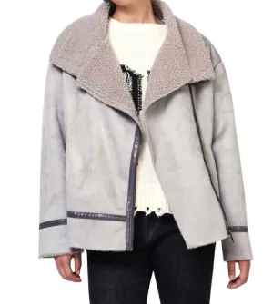 Shearling Jacket In Grigio