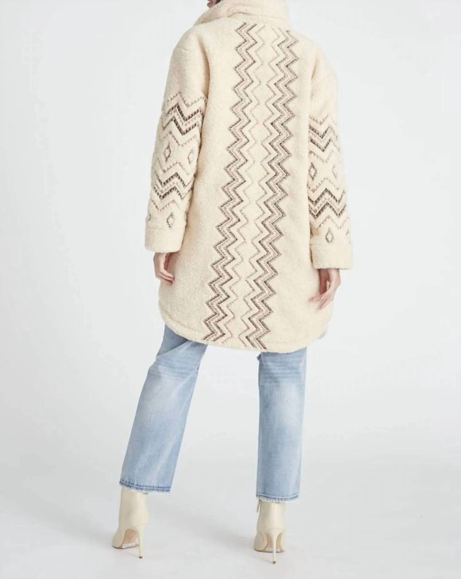 Sheeba Long Coat In Cream