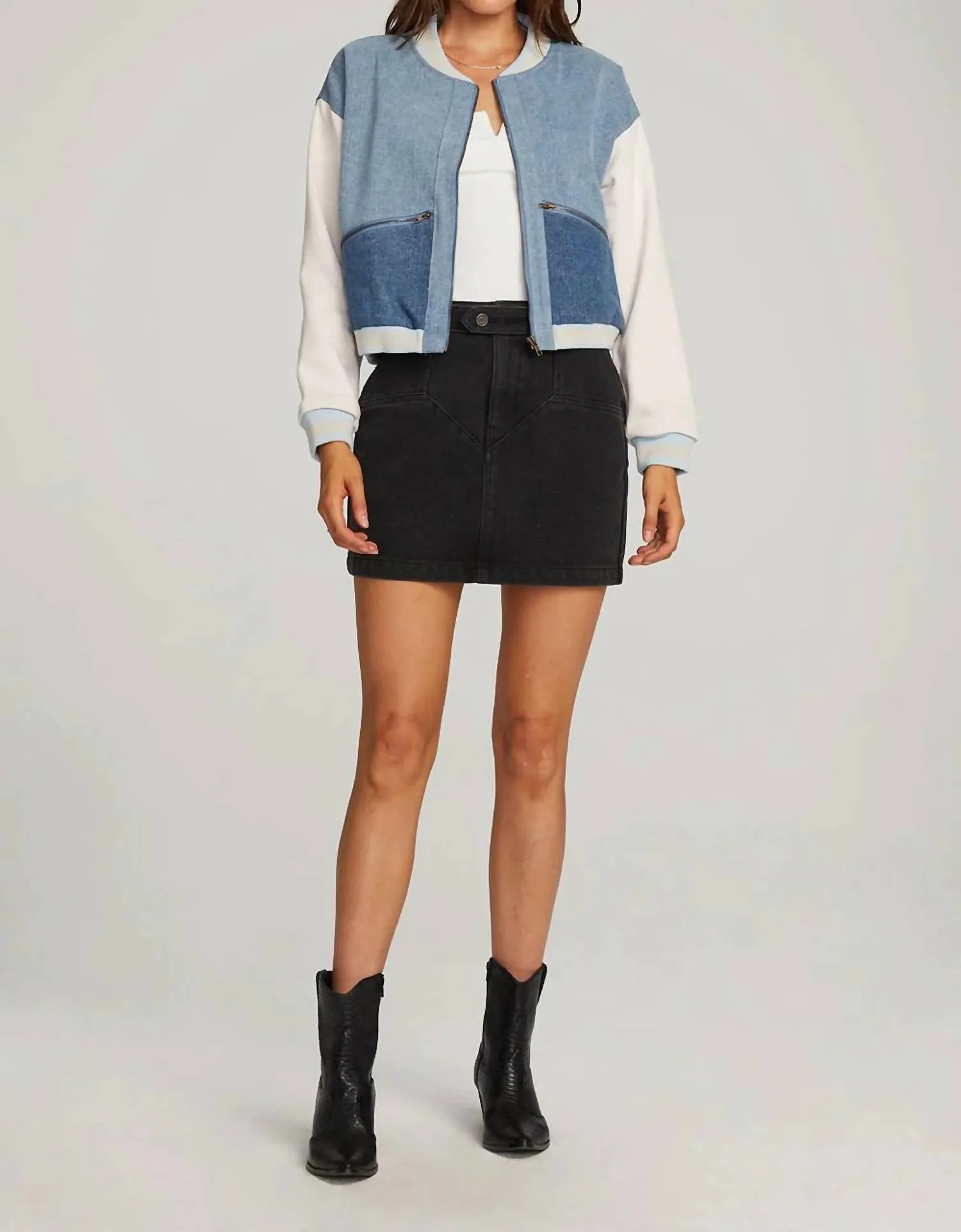 Shelbie Bomber Jacket In Blue