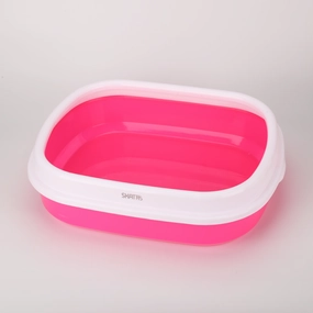 Skatrs Litter Tray for Cats (Pink) cat odor eliminator,cat cleaner spray,cat deodorizer