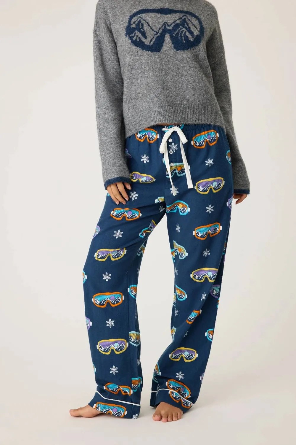Ski You Later Flannel Pant In Navy