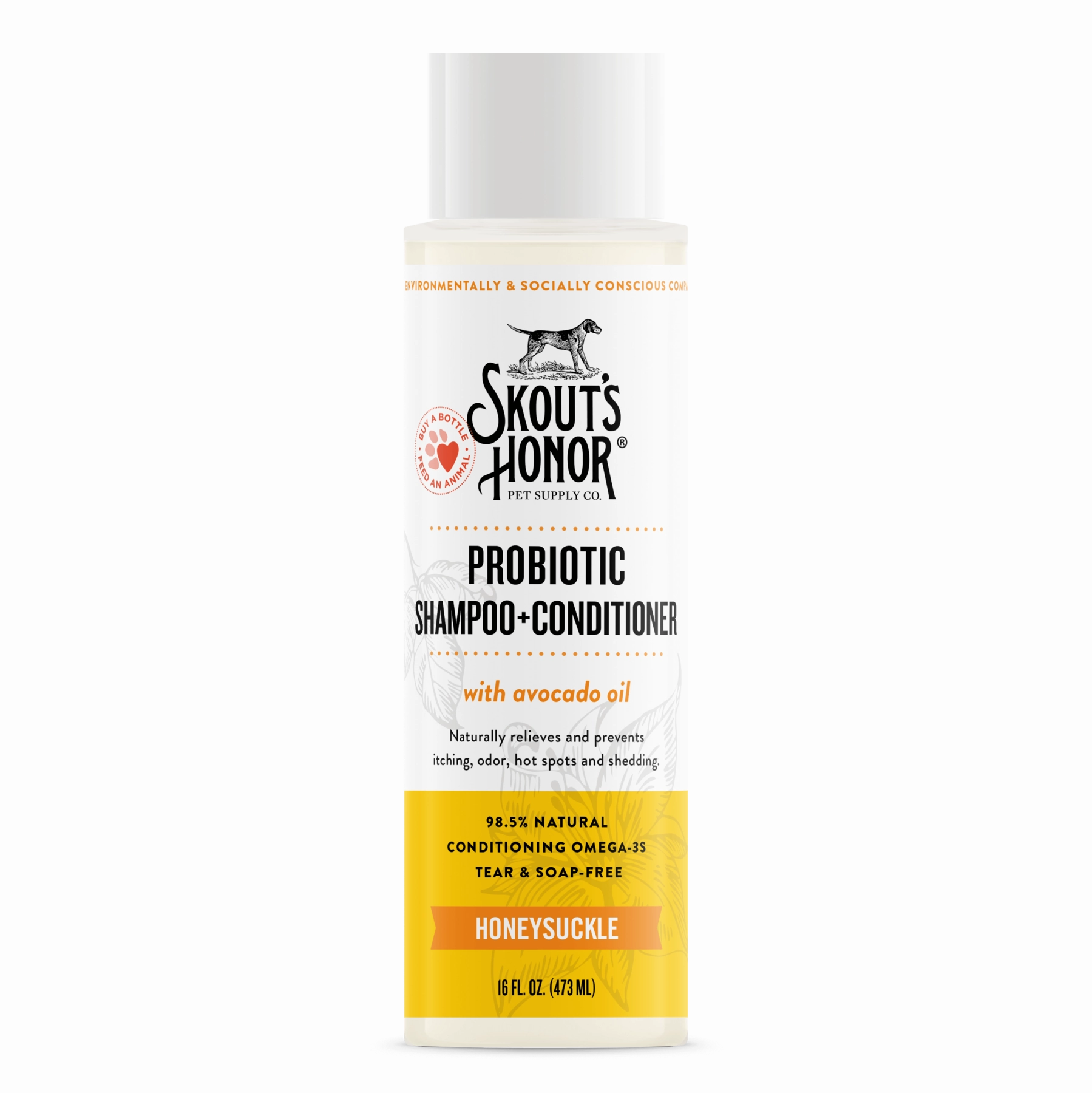 Skout's Honor Probiotic Shampoo & Conditioner - Honeysuckle 16oz