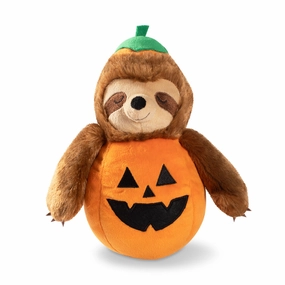 Sloth-O-Lantern, Dog Squeaky Plush toy wet cat food,canned cat food,gravy cat food