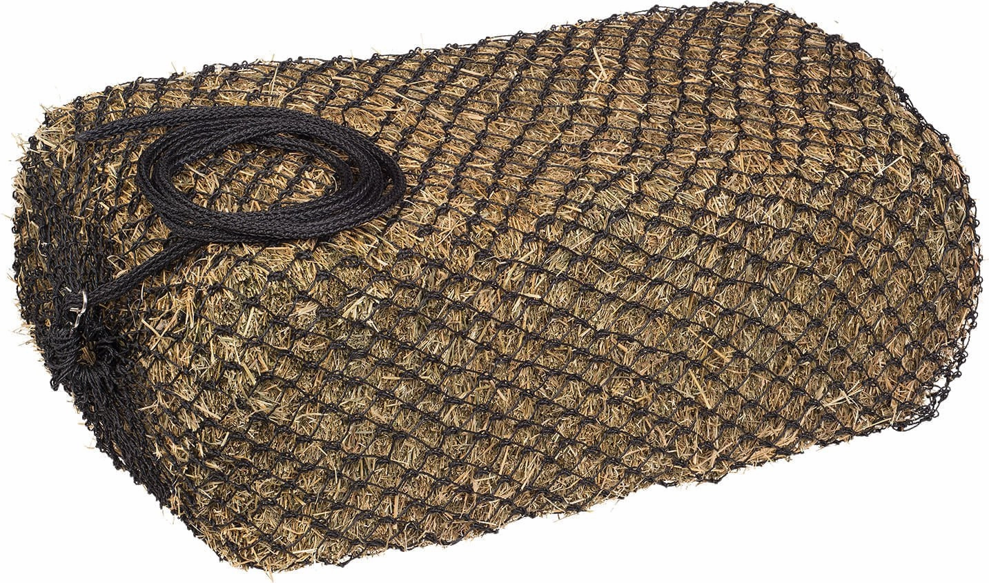 Slow Feed Square 2x2 Hay Bale Bag, Black dog plush toy,stuffed animal dog,cuddly dog toy