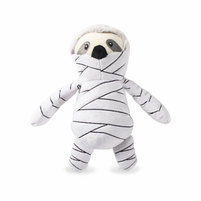 Slumber the Mummy Sloth, Dog Squeaky Plush toy wet cat food,canned cat food,gravy cat food