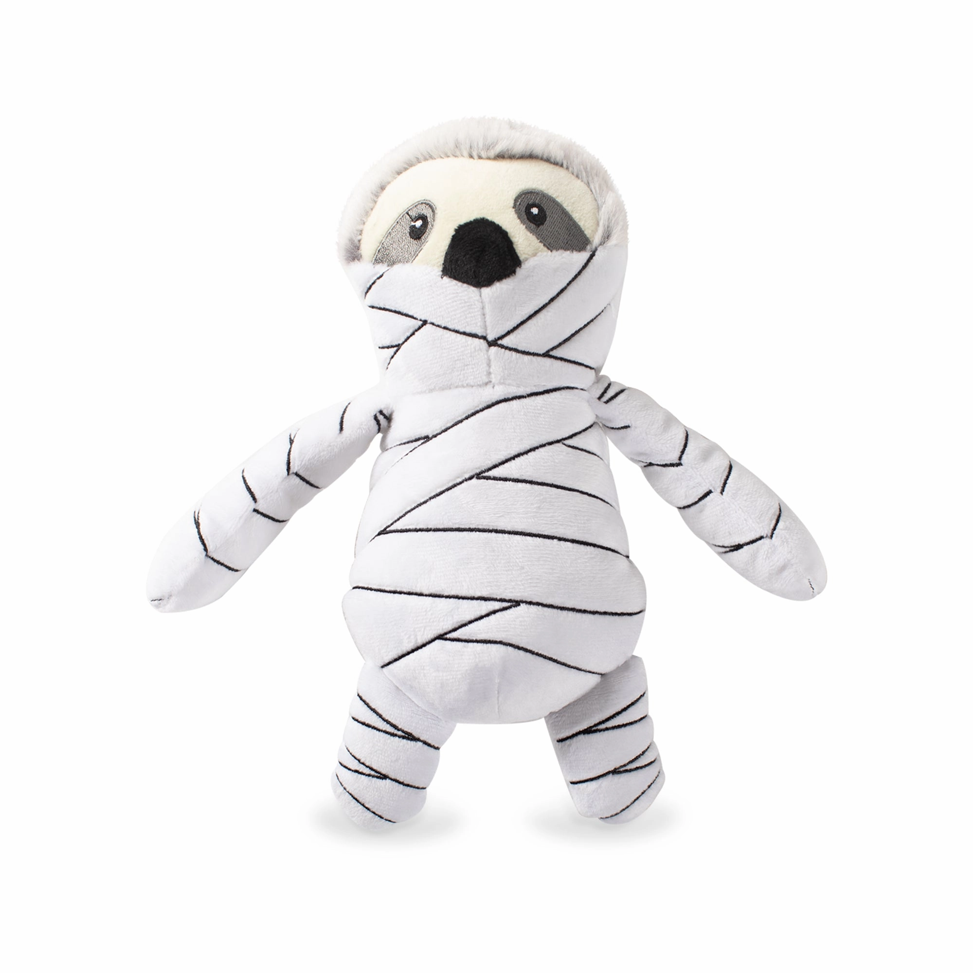 Slumber the Mummy Sloth, Dog Squeaky Plush toy wet cat food,canned cat food,gravy cat food