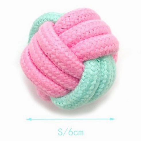 Small ball two-color - 6cm durable dog toy,rope chew toy,interactive dog toy