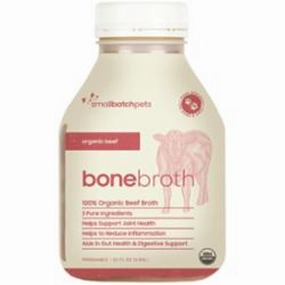 SmallBatch Frozen Organic Beef Bone Broth 22oz puppy food,chew toy for puppies,small dog treats