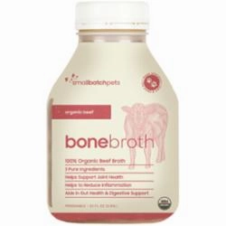 SmallBatch Frozen Organic Beef Bone Broth 22oz puppy food,chew toy for puppies,small dog treats