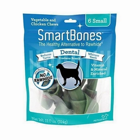 SmartBones Dental Small 6pcs dental dog chews,vet approved chews,teeth cleaning treats