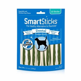 SmartBones SmartSticks Dental 10pcs dental dog chews,vet approved chews,teeth cleaning treats