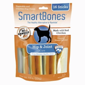 SmartBones SmartSticks Hip & Joint Care Dog Chews 16pc dog dental snacks,dental bones for dogs,dog oral sticks