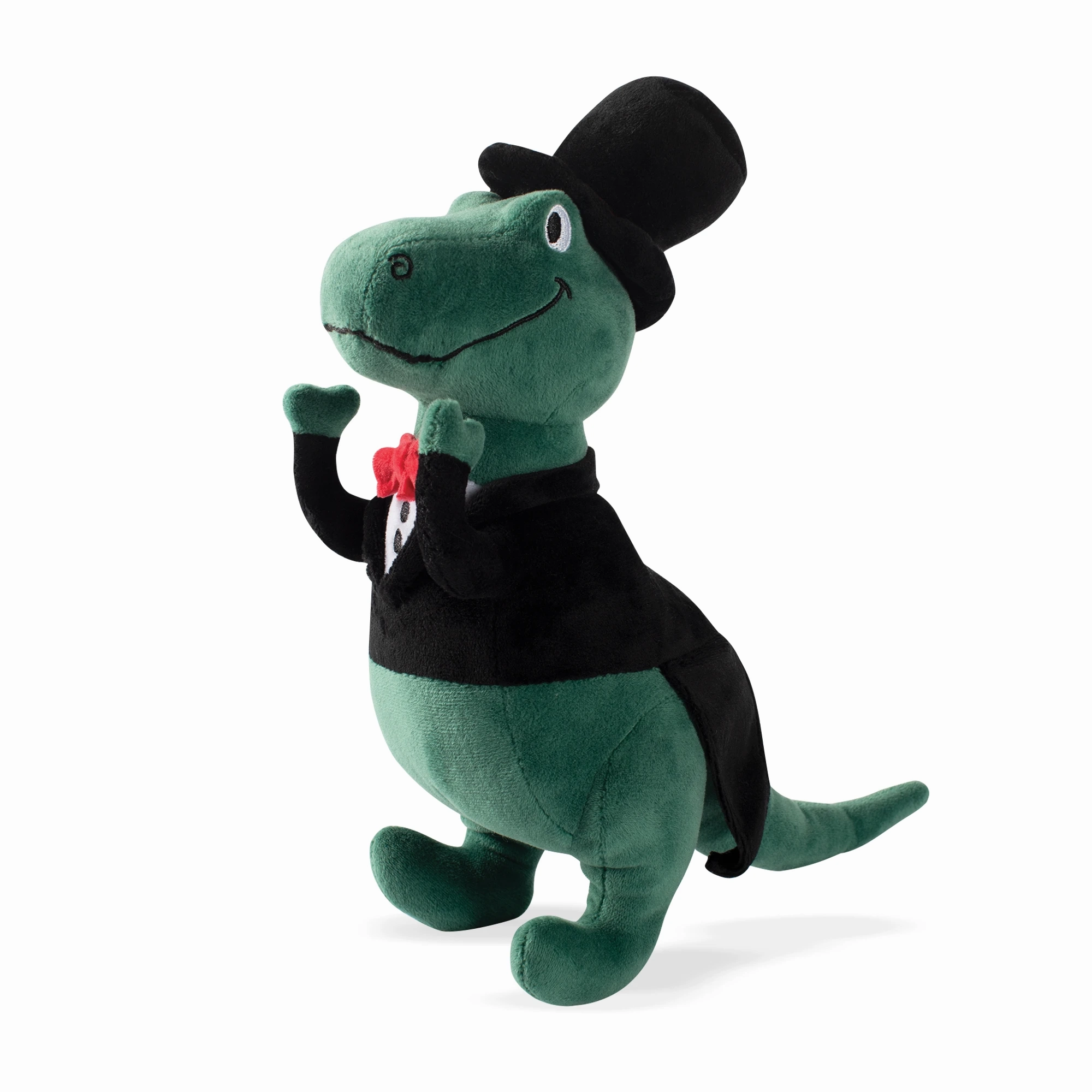 Smokin' Rex Tux Ready, Dog Squeaky Plush toy wet cat food,canned cat food,gravy cat food
