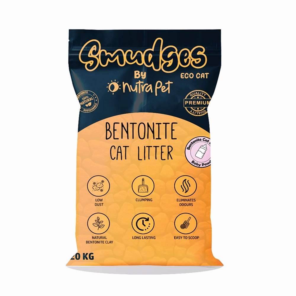 Smudges Eco Bentonite Baby Powder Scented Clumping Cat Litter cat waste,cat garbage bin,cat waste disposal