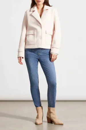 Snap Front Closure Peacoat In Blush