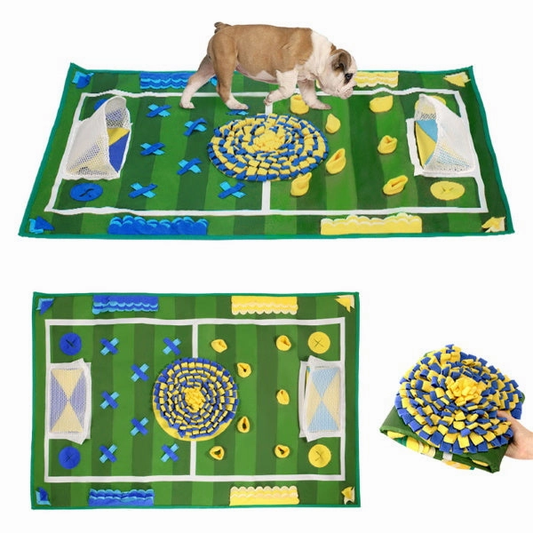 Soccer Field Snuffle Mat dog bowl,slow feeder,pet food dish