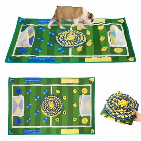 Soccer Field Snuffle Mat dog bowl,slow feeder,pet food dish