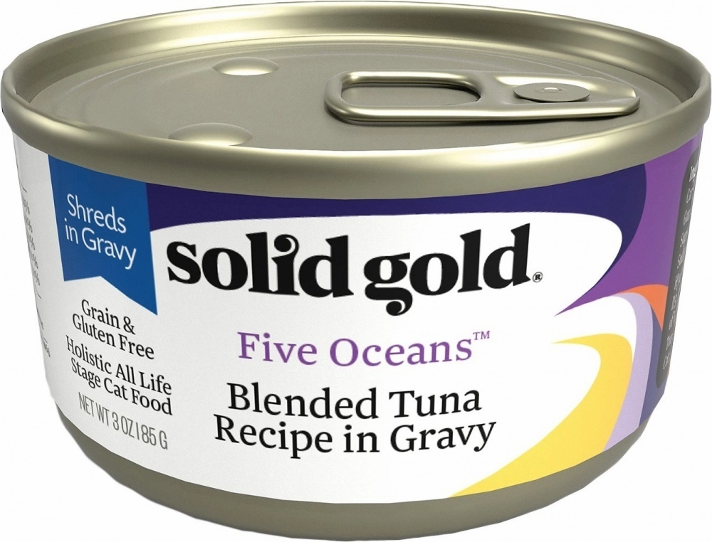 Solid Gold Five Oceans Grain Free Blended Tuna in Gravy Recipe Canned Cat Food cat toys and food,complete cat care,all in one cat kit