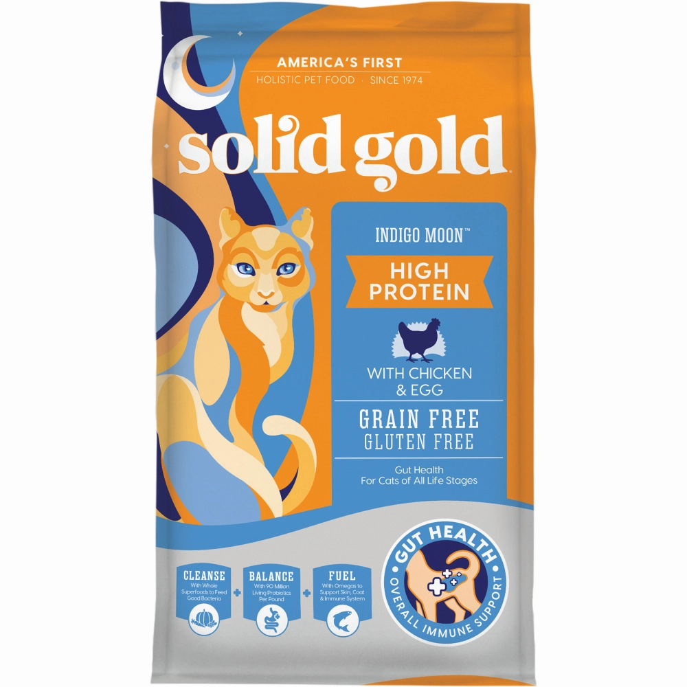 Solid Gold Indigo Moon with Chicken & Eggs Dry Cat Food cat toys and food,complete cat care,all in one cat kit