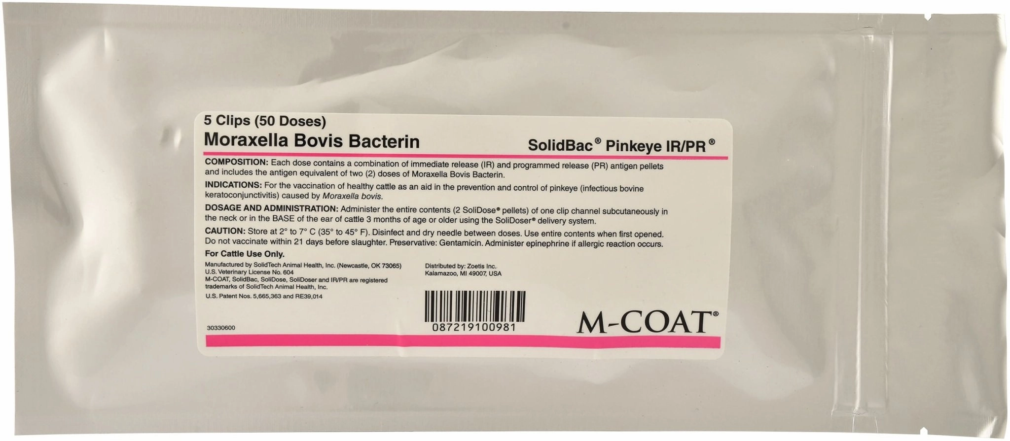 SolidBac Pinkeye IR/PR for Cattle, 50 dose gourmet cat wet food,chicken in broth cat,fish recipe cat food