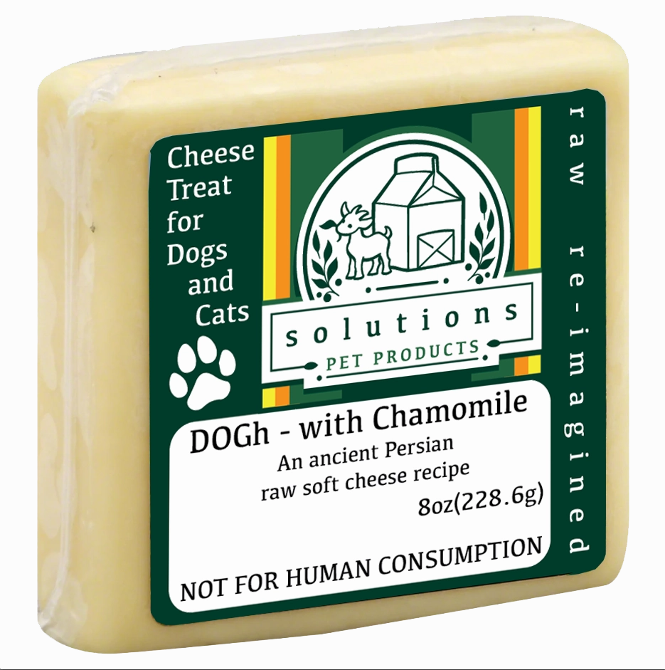 Solutions Frozen Functional Treats - DOGh Raw Soft Goat Milk Cheese with Chamomile 8oz stainless steel bowl,metal pet feeder,steel water dish