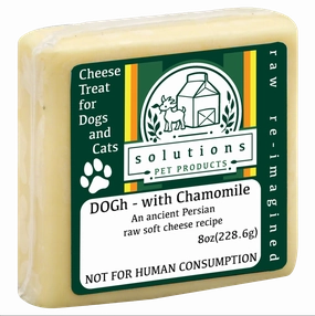 Solutions Frozen Functional Treats - DOGh Raw Soft Goat Milk Cheese with Chamomile 8oz stainless steel bowl,metal pet feeder,steel water dish