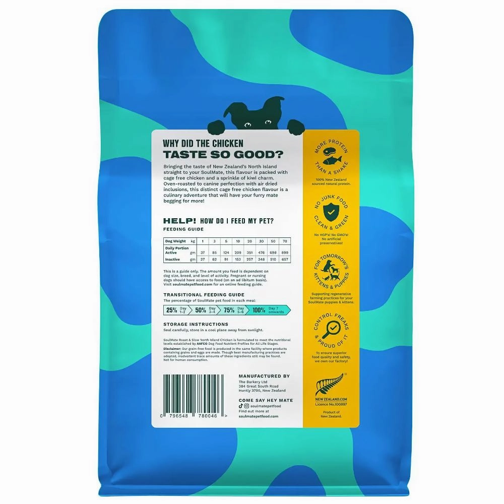 SoulMate Roast & Slow New Zealand Chicken Roasted & Air Dried Dog Food