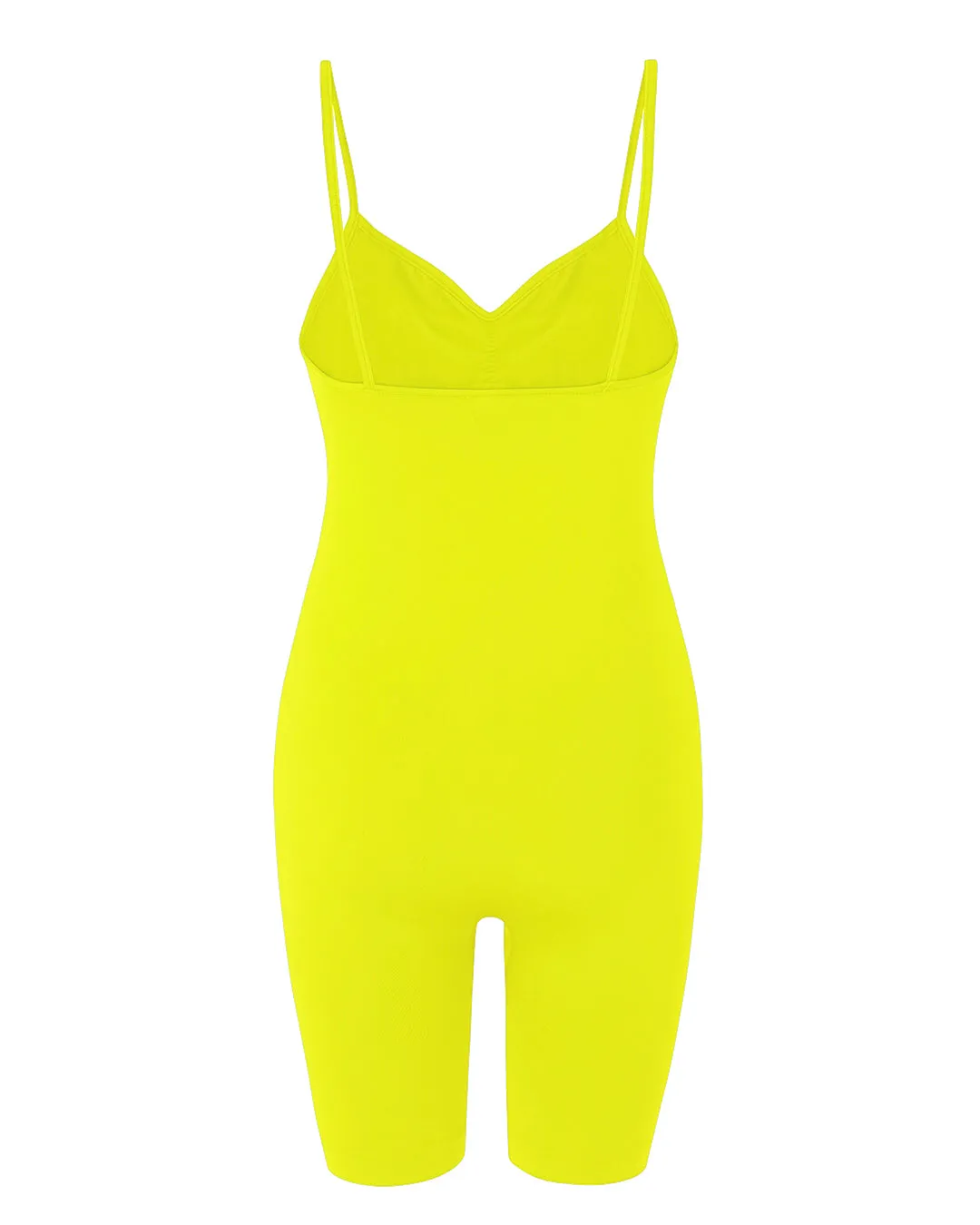 SPIRITED Shorts Unitard | Neon Yellow