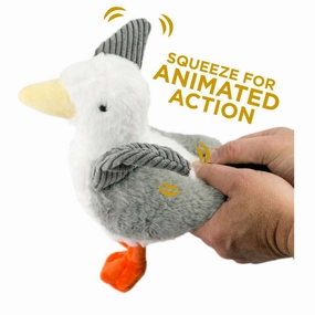 Squeaky Plush Dog Toy: Animated Seagull wet cat food,canned cat food,gravy cat food