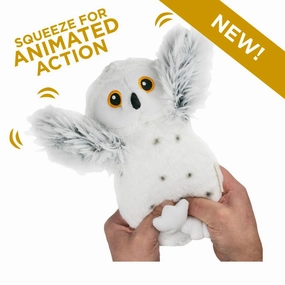 Squeaky Plush Dog Toy: Animated Snow Owl wet cat food,canned cat food,gravy cat food