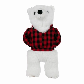 Squeaky Plush Dog Toy: Plaid Polar Bear wet cat food,canned cat food,gravy cat food