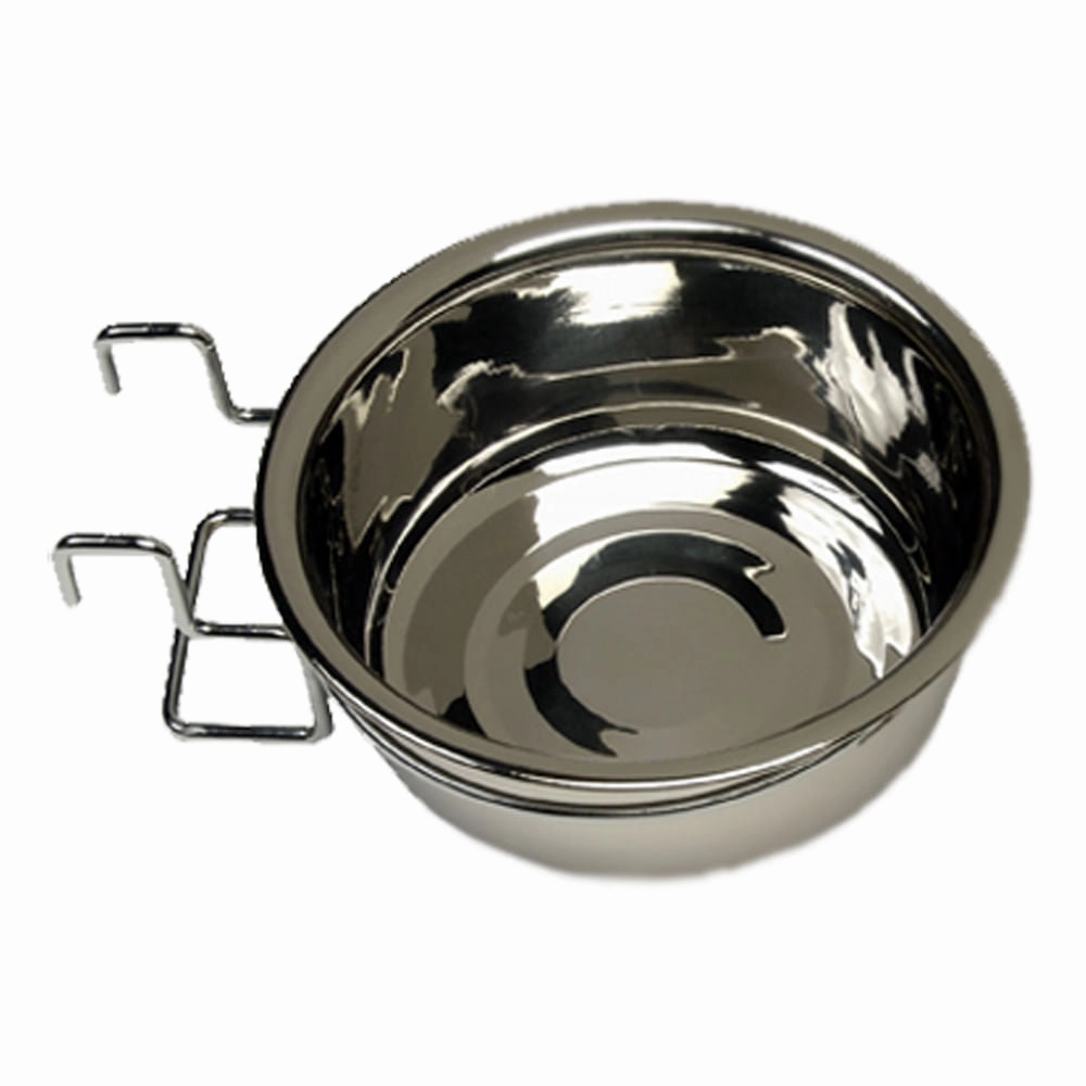 SS Bowl / Coop Cup with Wire Holders & Hook, 64 oz soft chew treat,chewy dog snacks,tender bites for dogs