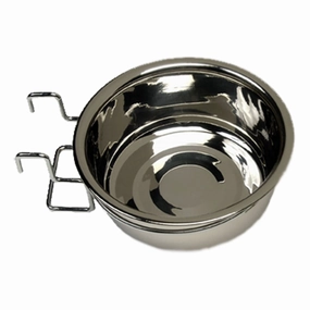 SS Bowl / Coop Cup with Wire Holders & Hook, 64 oz soft chew treat,chewy dog snacks,tender bites for dogs