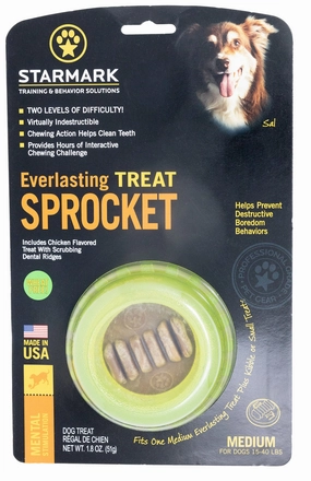Starmark - Everlasting Sprocket Dog Toy (Medium) squeaky dog toy,plush dog toy,soft chew toy