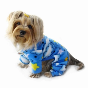 Stars And Clouds Fleece Turtleneck Dog Pajamas Medium dog underwear,dog diaper,pet undergarments