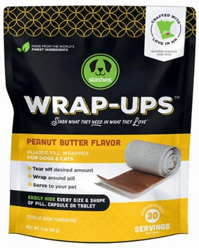 Stashios Wrap-Ups Peanut Butter 2.1oz Bag stainless steel bowl,metal pet feeder,steel water dish