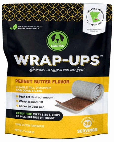 Stashios Wrap-Ups Peanut Butter 2.1oz Bag stainless steel bowl,metal pet feeder,steel water dish