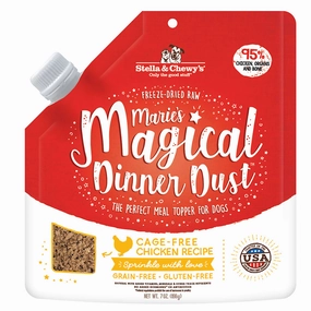 Stella & Chewy's Freeze-Dried Raw Dog Food Topper Marie's Magical Dinner Dust Cage-Free Chicken Recipe 7oz Bag puppy food,chew toy for puppies,small dog treats