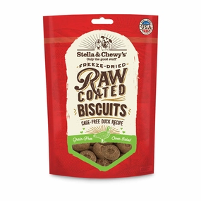 Stella & Chewy's Raw Coated Dog Biscuits Cage-Free Duck 9oz Bag dog biscuit treats,crunchy dog snacks,dog cookies