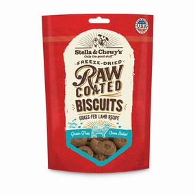 Stella & Chewy's Raw Coated Dog Biscuits Grass-Fed Lamb 9oz Bag dog biscuit treats,crunchy dog snacks,dog cookies