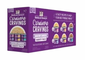Stella & Chewy's Wet Cat Food Carnivore Cravings Shreds Variety Pack 12pk 2.8oz Cans grain free wet cat food,senior cat wet food,cat pt