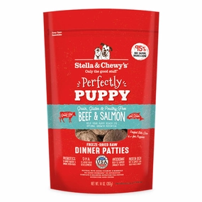 Stella & Chewys Perfectly Puppy Beef & Salmon Dinner Patties Grain-Free Freeze-Dried Raw Dog Food 14oz horse supplement horse vitamins animal probiotics livestock digestive aid horse immune booster