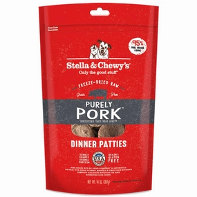 Stella & Chewys Purely Pork Dinner Patties Grain-Free Freeze-Dried Raw Dog Food 14oz horse supplement horse vitamins animal probiotics livestock digestive aid horse immune booster