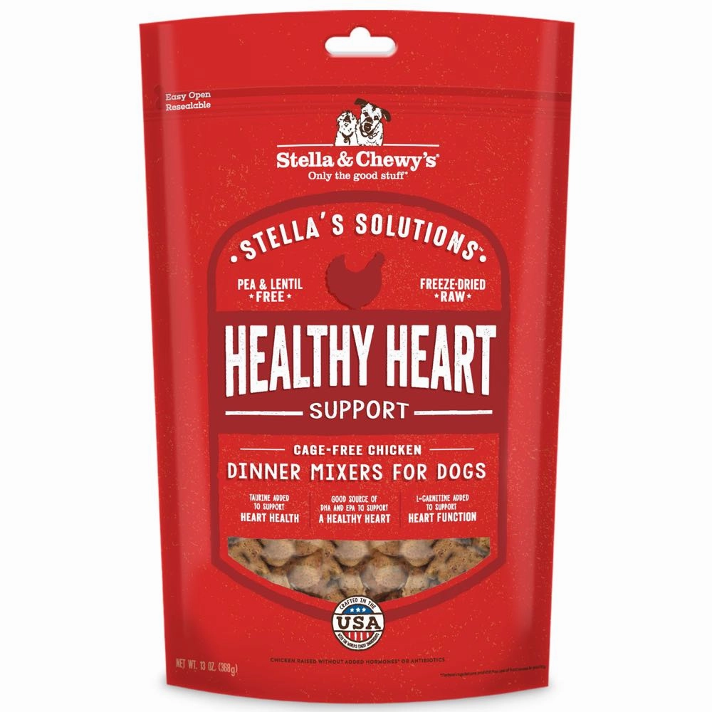 Stella & Chewys Stellas Solutions Healthy Heart Support Chicken Grain-Free Freeze-Dried Raw Dog Food 13oz (Exp Sep 2025) horse supplement horse vitamins animal probiotics livestock digestive aid horse immune booster