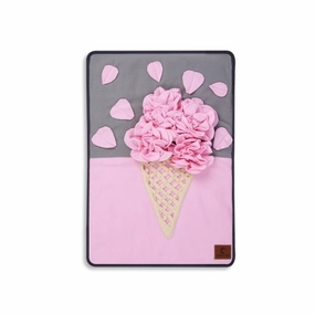 Strawberry Ice Cream Cone Snuffle Mat dog bowl,slow feeder,pet food dish